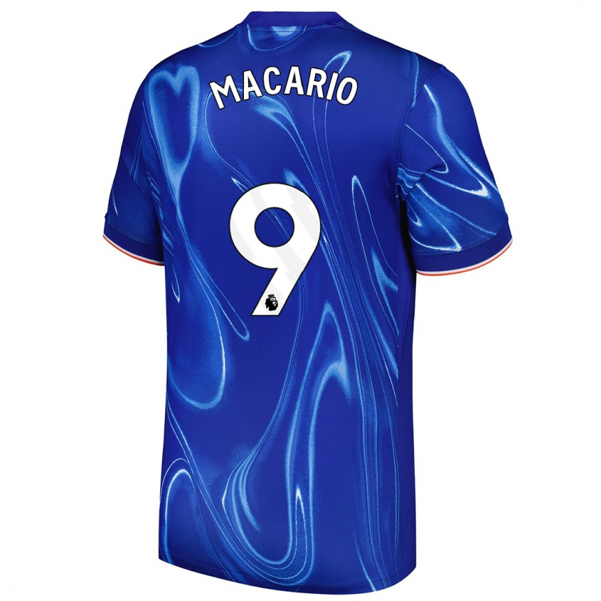 Niño Fútbol Camiseta Catarina Macario #9 Azul Blanco 1ª Equipación 2024/25