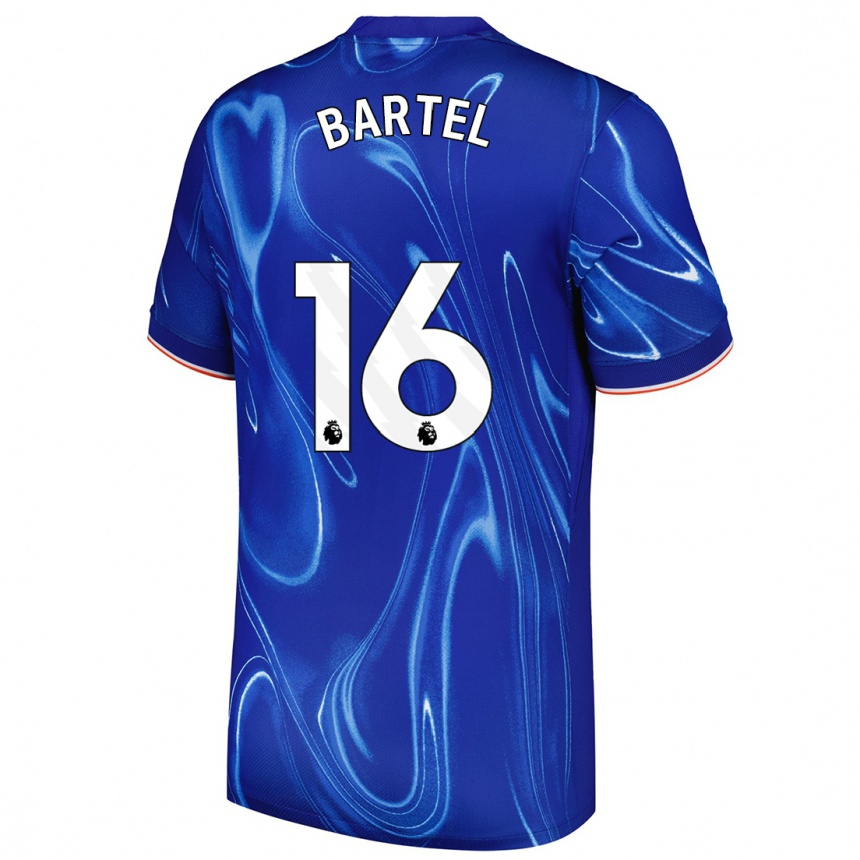 Niño Fútbol Camiseta Júlia Bartel #16 Azul Blanco 1ª Equipación 2024/25