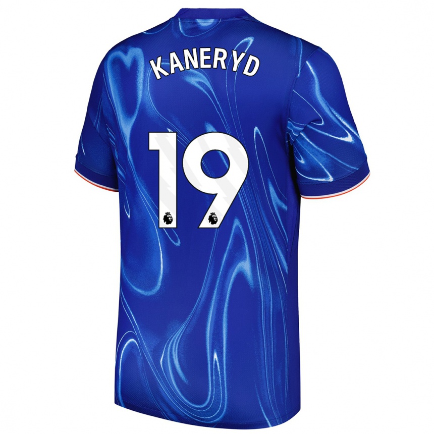 Niño Fútbol Camiseta Johanna Rytting Kaneryd #19 Azul Blanco 1ª Equipación 2024/25