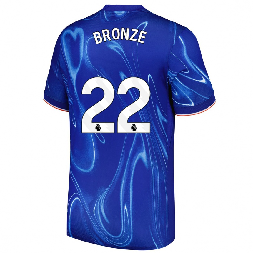 Niño Fútbol Camiseta Lucy Bronze #22 Azul Blanco 1ª Equipación 2024/25