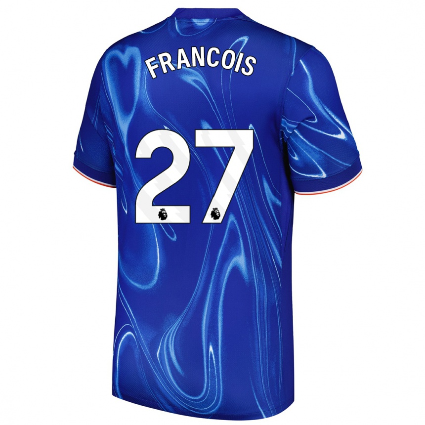 Niño Fútbol Camiseta Oriane Jean-François #27 Azul Blanco 1ª Equipación 2024/25