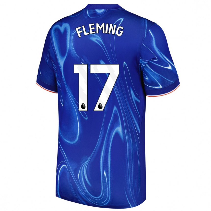 Niño Fútbol Camiseta Jessie Fleming #17 Azul Blanco 1ª Equipación 2024/25