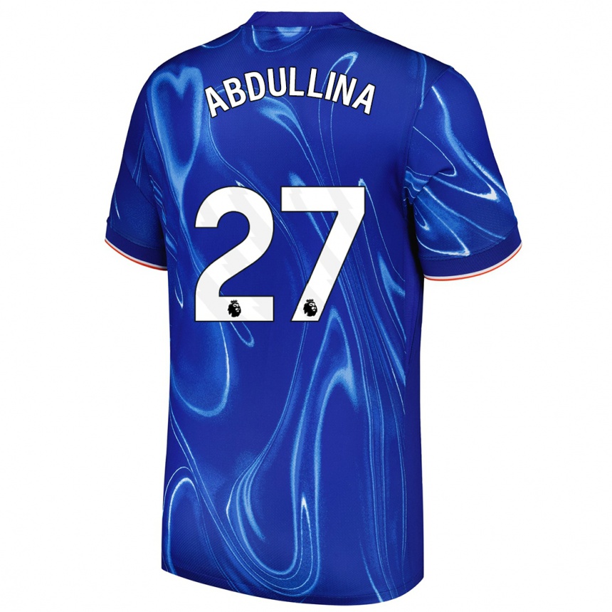 Niño Fútbol Camiseta Alsu Abdullina #27 Azul Blanco 1ª Equipación 2024/25