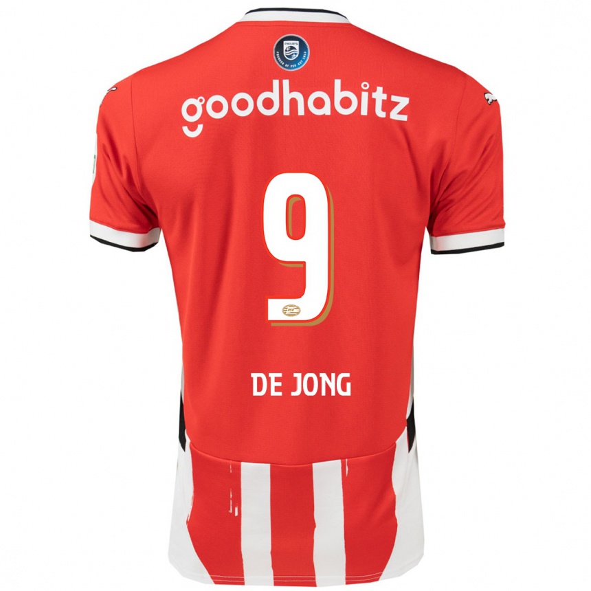 Niño Fútbol Camiseta Luuk De Jong #9 Rojo Blanco 1ª Equipación 2024/25