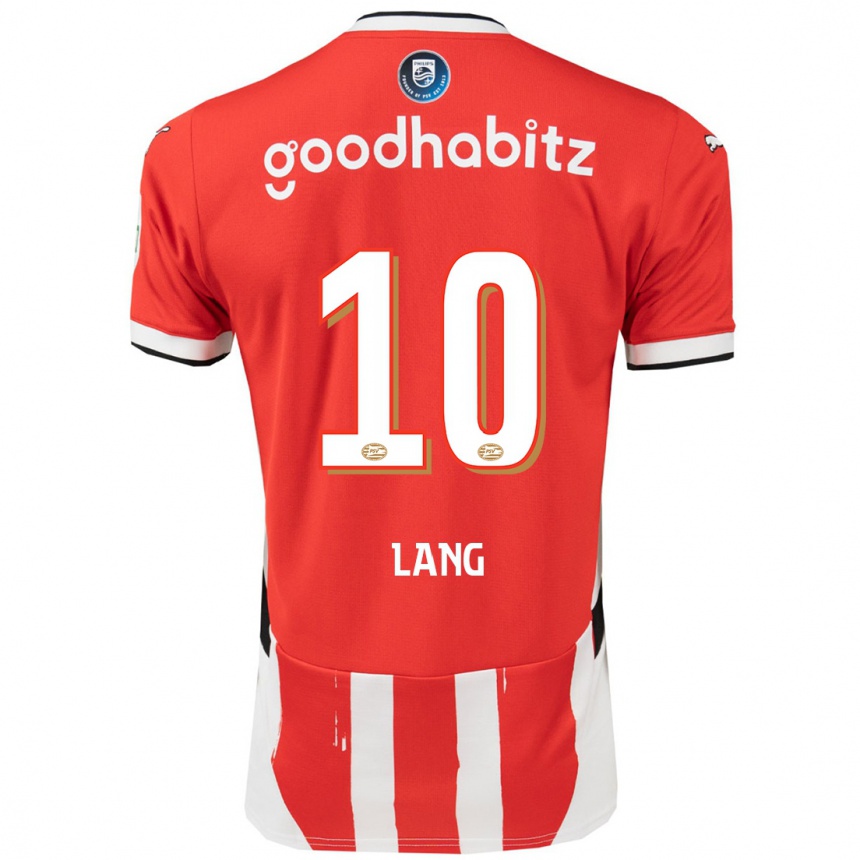 Niño Fútbol Camiseta Noa Lang #10 Rojo Blanco 1ª Equipación 2024/25