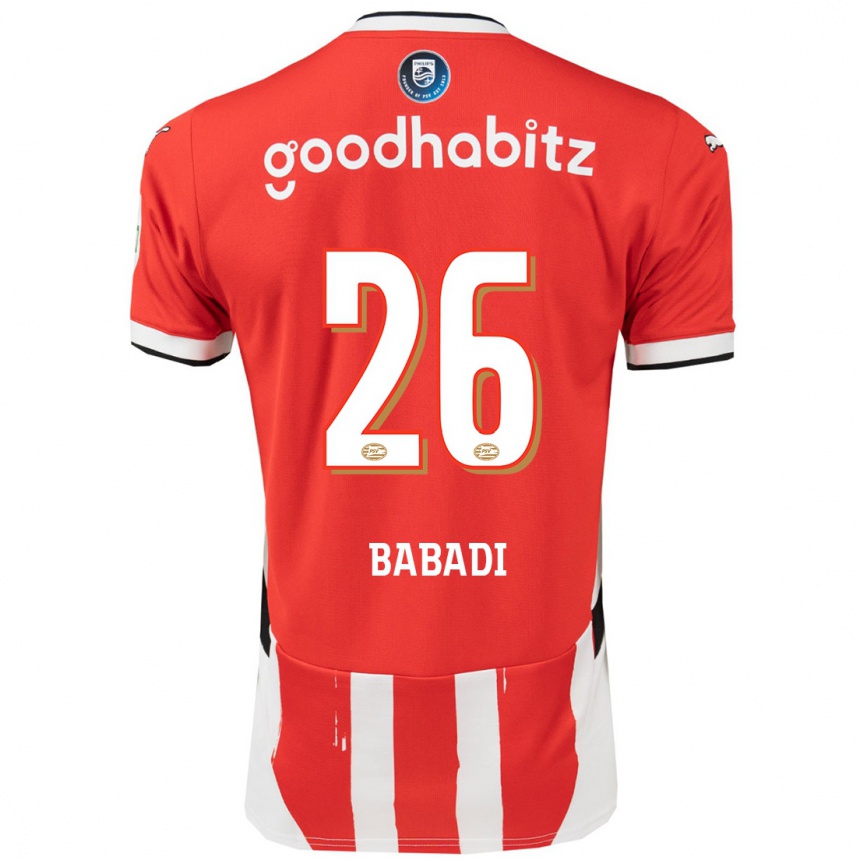 Niño Fútbol Camiseta Isaac Babadi #26 Rojo Blanco 1ª Equipación 2024/25