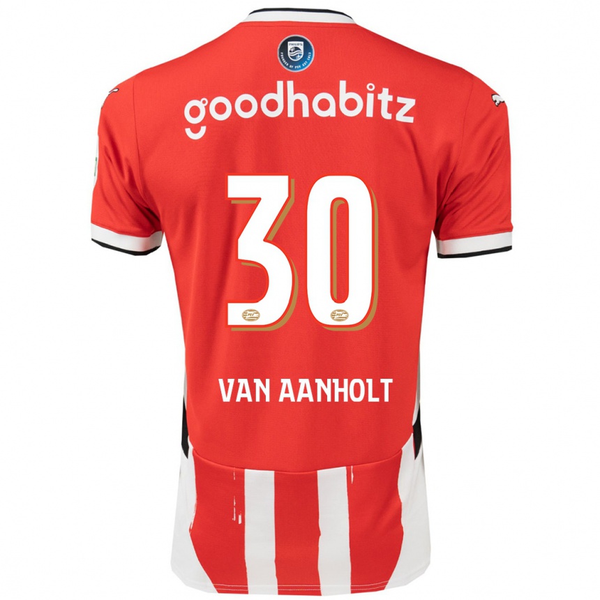 Niño Fútbol Camiseta Patrick Van Aanholt #30 Rojo Blanco 1ª Equipación 2024/25