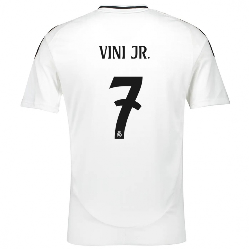 Niño Fútbol Camiseta Vinicius Junior #7 Blanco 1ª Equipación 2024/25