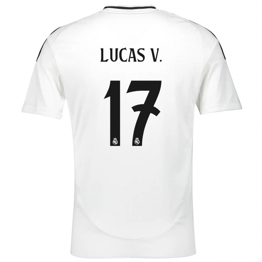 Niño Fútbol Camiseta Lucas Vazquez #17 Blanco 1ª Equipación 2024/25