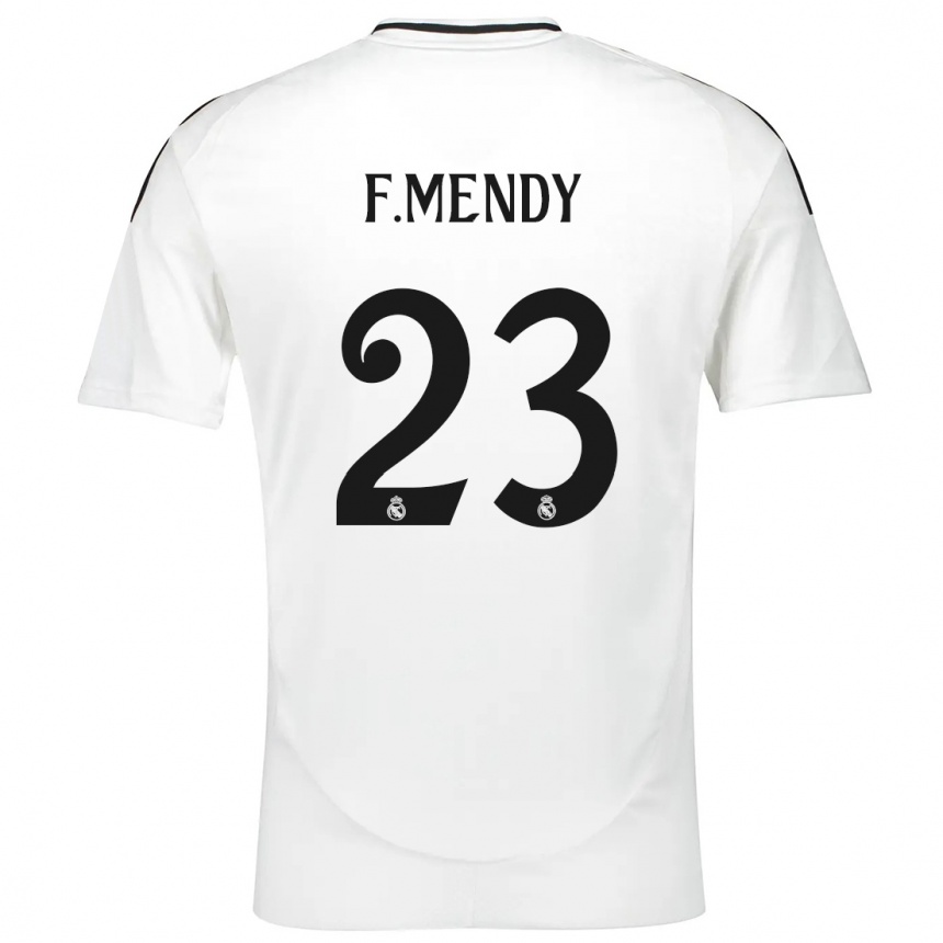 Niño Fútbol Camiseta Ferland Mendy #23 Blanco 1ª Equipación 2024/25