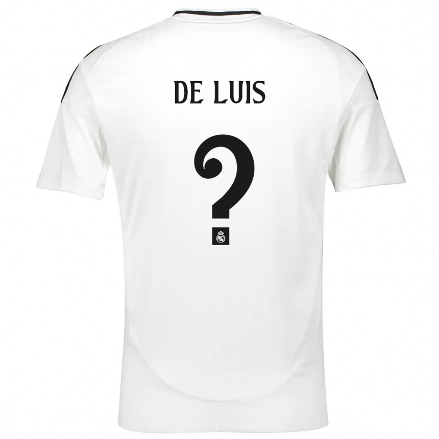 Niño Fútbol Camiseta Mario De Luis #0 Blanco 1ª Equipación 2024/25