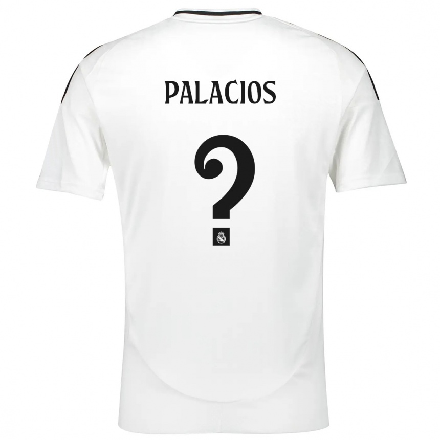 Niño Fútbol Camiseta Cesar Palacios #0 Blanco 1ª Equipación 2024/25