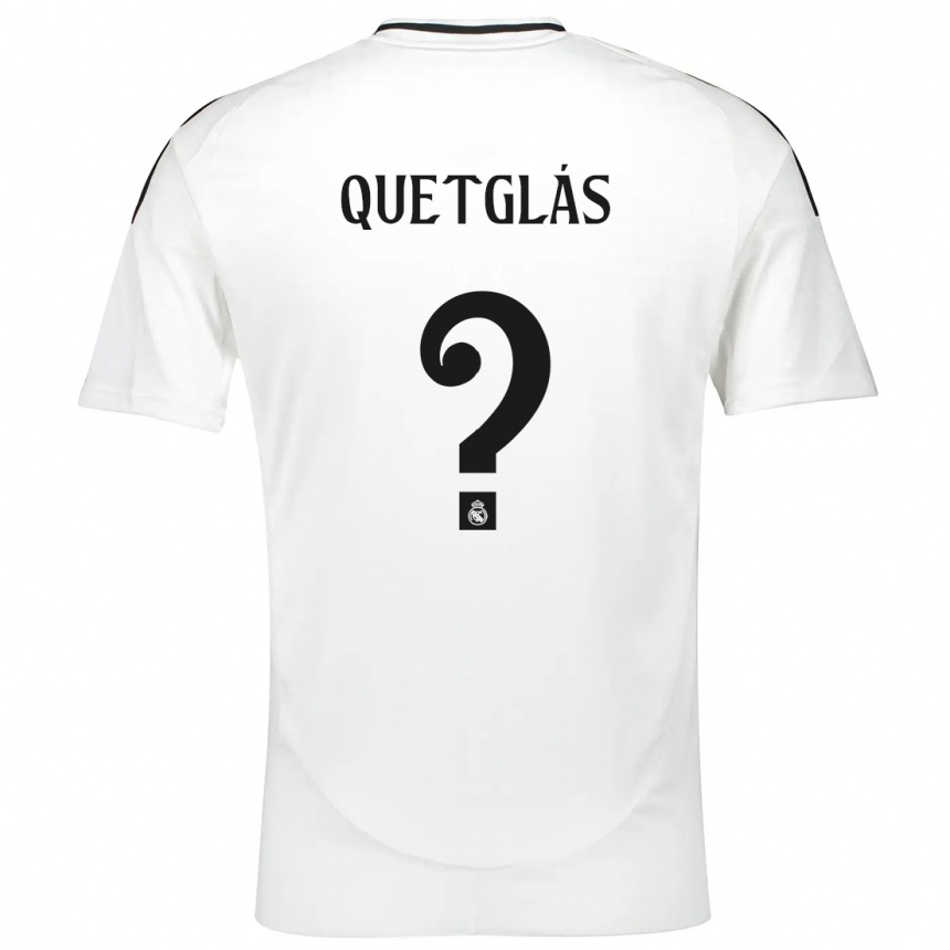 Niño Fútbol Camiseta Ferran Quetglás #0 Blanco 1ª Equipación 2024/25