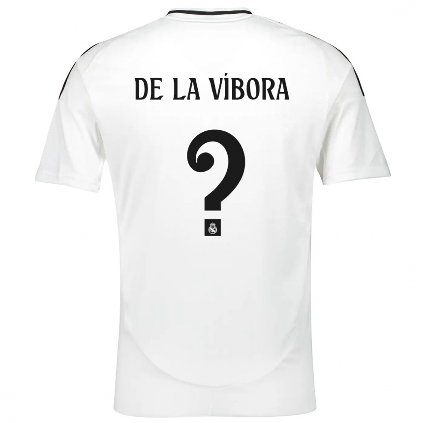 Niño Fútbol Camiseta David De La Víbora #0 Blanco 1ª Equipación 2024/25