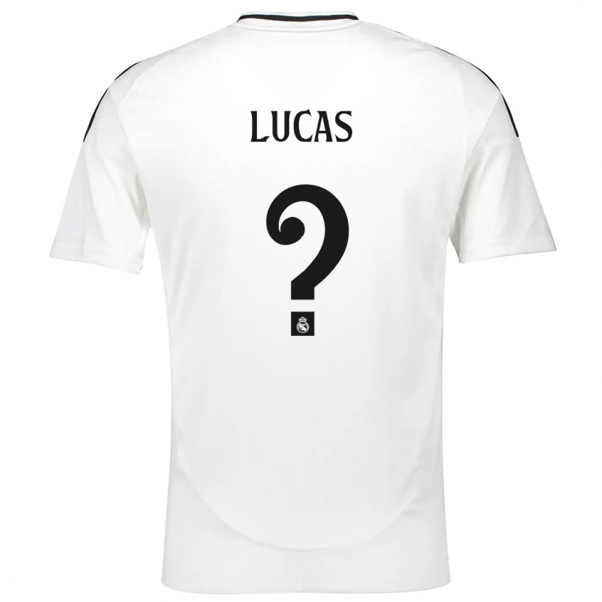 Niño Fútbol Camiseta Nestor Lucas #0 Blanco 1ª Equipación 2024/25