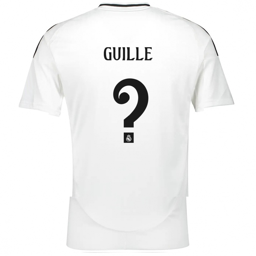 Niño Fútbol Camiseta Guille López #0 Blanco 1ª Equipación 2024/25