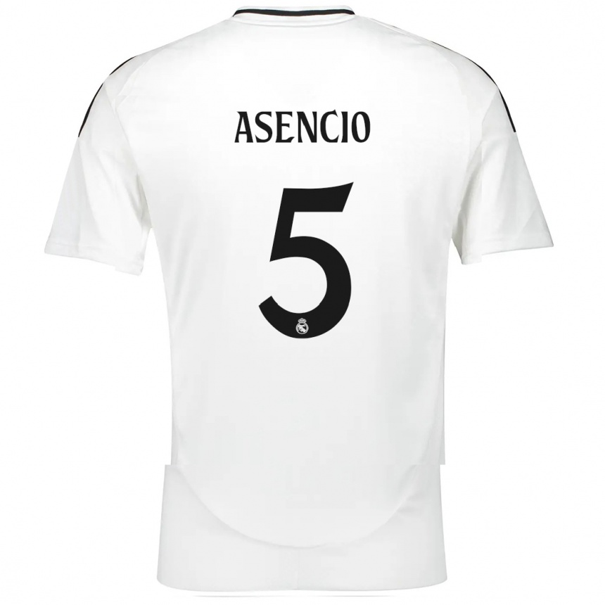 Niño Fútbol Camiseta Raul Asencio #5 Blanco 1ª Equipación 2024/25