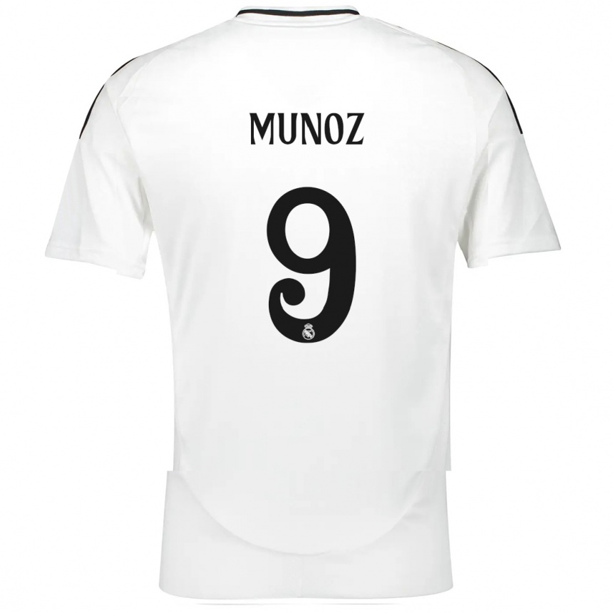 Niño Fútbol Camiseta Victor Munoz #9 Blanco 1ª Equipación 2024/25