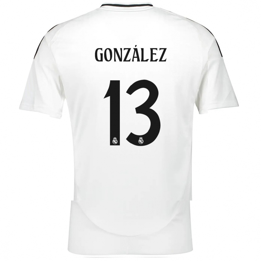 Niño Fútbol Camiseta Fran González #13 Blanco 1ª Equipación 2024/25