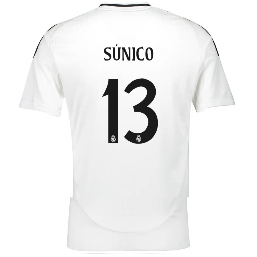 Niño Fútbol Camiseta Guille Súnico #13 Blanco 1ª Equipación 2024/25