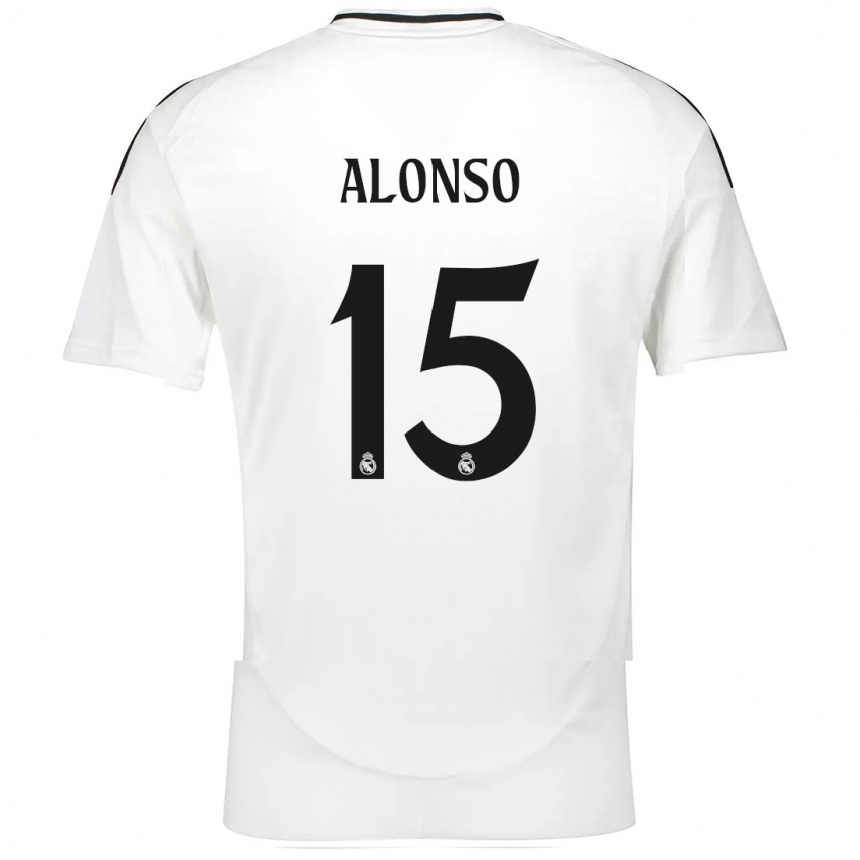 Niño Fútbol Camiseta Borja Alonso #15 Blanco 1ª Equipación 2024/25