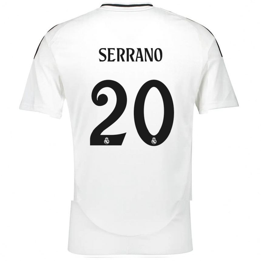 Niño Fútbol Camiseta Manu Serrano #20 Blanco 1ª Equipación 2024/25