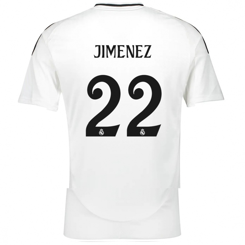 Niño Fútbol Camiseta David Jimenez #22 Blanco 1ª Equipación 2024/25