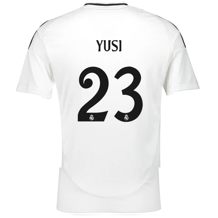 Niño Fútbol Camiseta Yusi #23 Blanco 1ª Equipación 2024/25