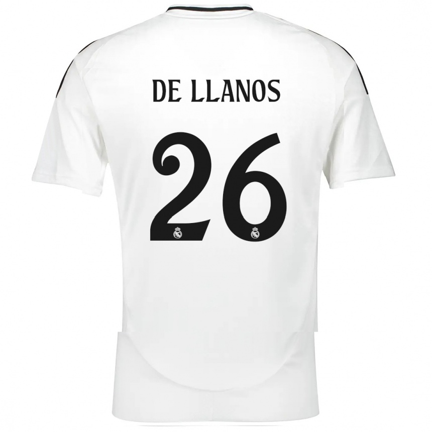 Niño Fútbol Camiseta Hugo De Llanos #26 Blanco 1ª Equipación 2024/25