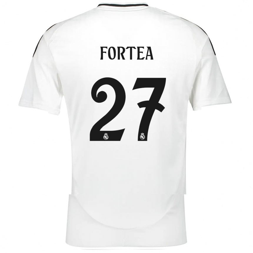 Niño Fútbol Camiseta Jesús Fortea #27 Blanco 1ª Equipación 2024/25