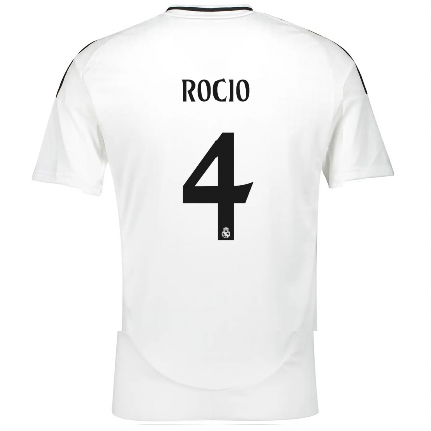 Niño Fútbol Camiseta Rocio Galvez #4 Blanco 1ª Equipación 2024/25