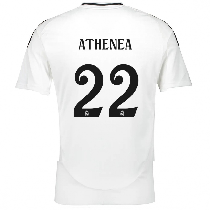 Niño Fútbol Camiseta Athenea Del Castillo #22 Blanco 1ª Equipación 2024/25