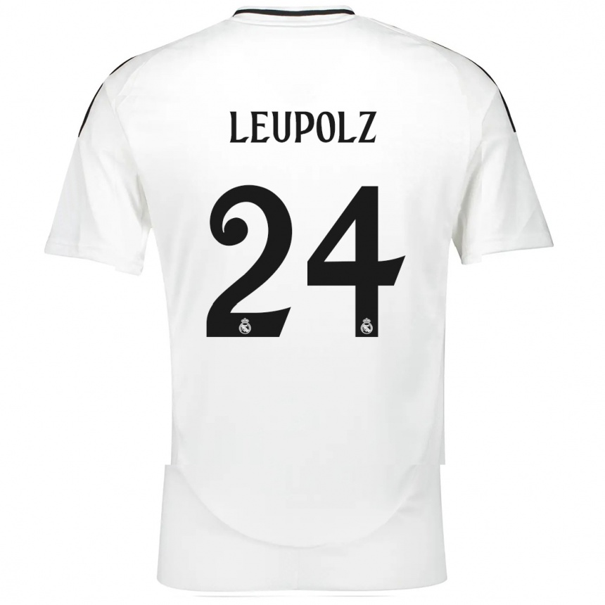 Niño Fútbol Camiseta Melanie Leupolz #24 Blanco 1ª Equipación 2024/25