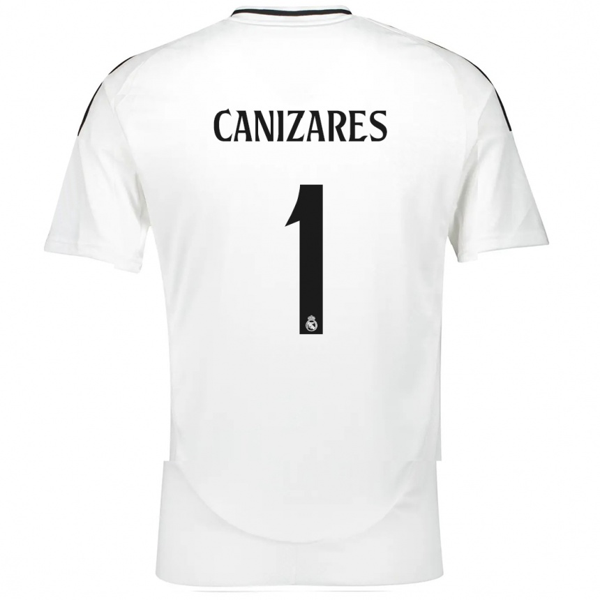 Niño Fútbol Camiseta Lucas Cañizares #1 Blanco 1ª Equipación 2024/25