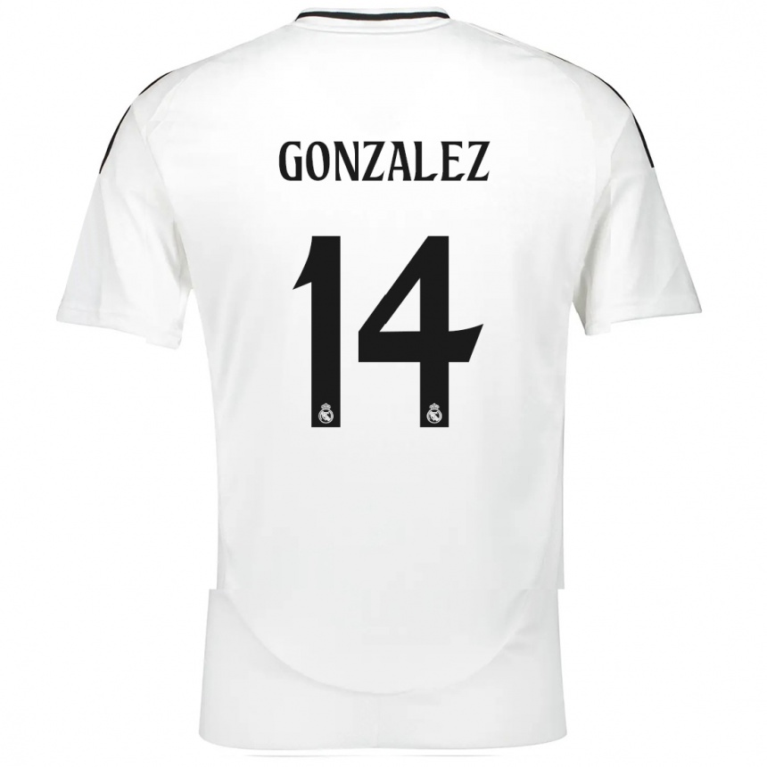 Niño Fútbol Camiseta David González #14 Blanco 1ª Equipación 2024/25