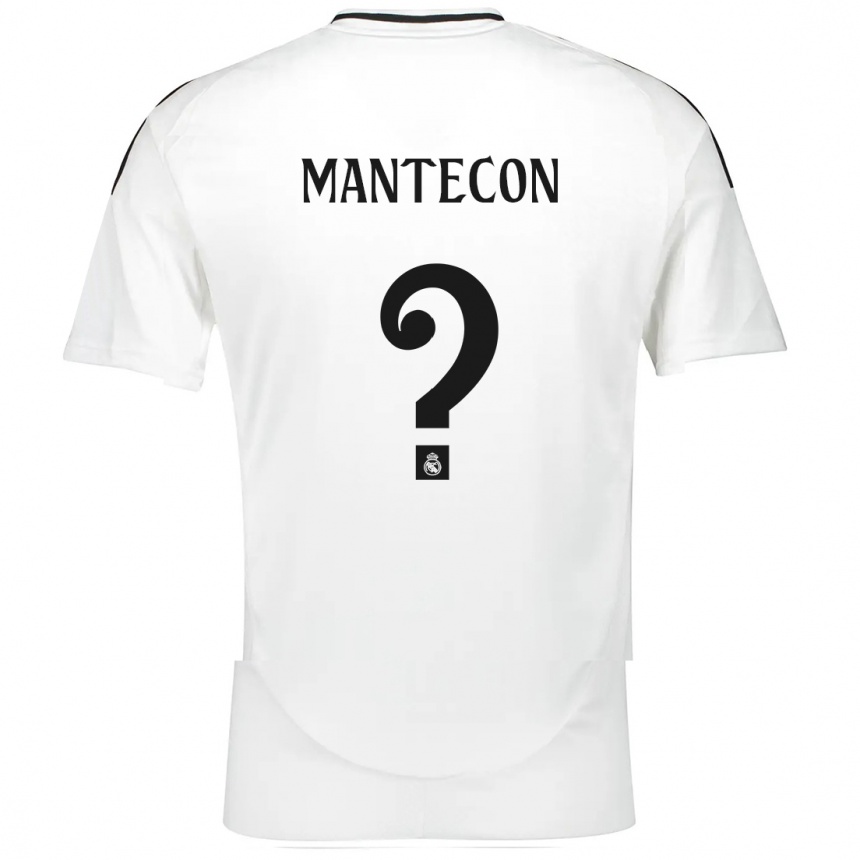 Niño Fútbol Camiseta Hugo Mantecon #0 Blanco 1ª Equipación 2024/25