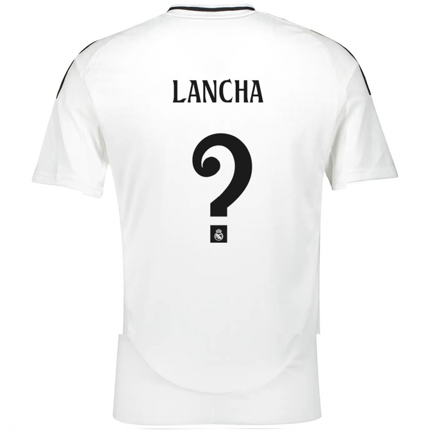 Niño Fútbol Camiseta Yeray Lancha #0 Blanco 1ª Equipación 2024/25