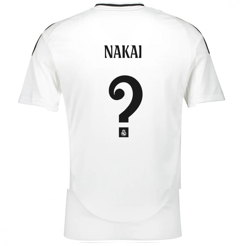 Niño Fútbol Camiseta Takuhiro Nakai #0 Blanco 1ª Equipación 2024/25