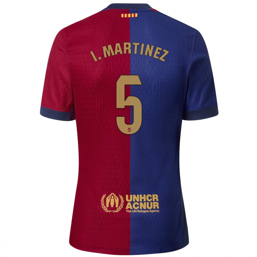 Niño Fútbol Camiseta Iñigo Martínez #5 Azul Rojo 1ª Equipación 2024/25