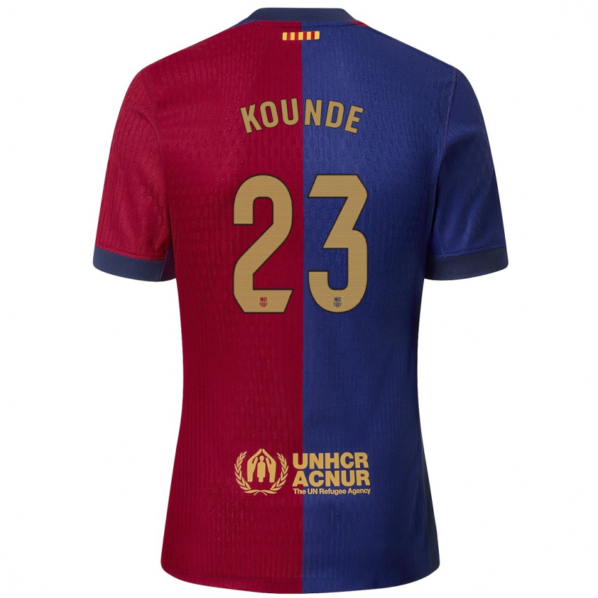 Niño Fútbol Camiseta Jules Kounde #23 Azul Rojo 1ª Equipación 2024/25