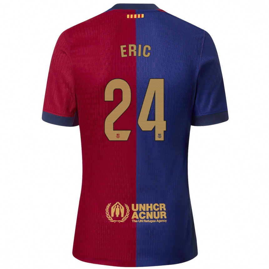 Niño Fútbol Camiseta Eric Garcia #24 Azul Rojo 1ª Equipación 2024/25