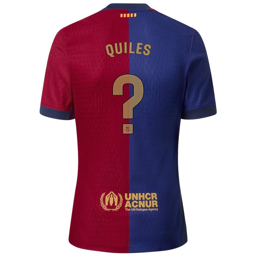 Niño Fútbol Camiseta Jan Quiles #0 Azul Rojo 1ª Equipación 2024/25