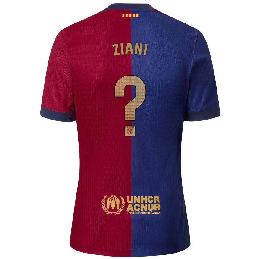 Niño Fútbol Camiseta Ismael Ziani #0 Azul Rojo 1ª Equipación 2024/25