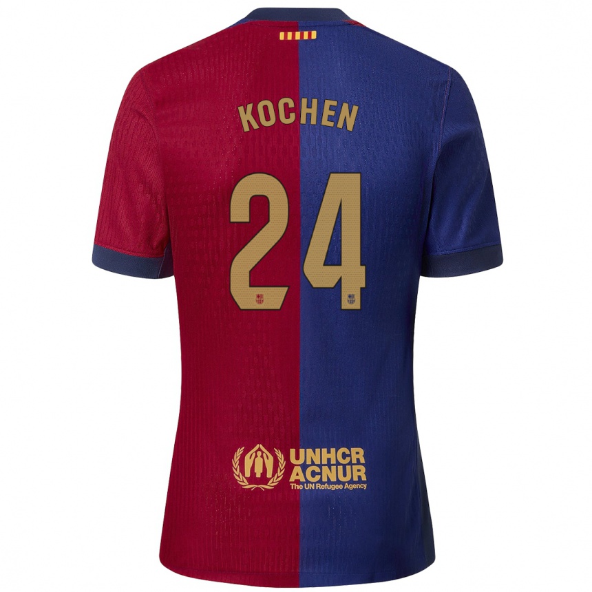 Niño Fútbol Camiseta Diego Kochen #24 Azul Rojo 1ª Equipación 2024/25