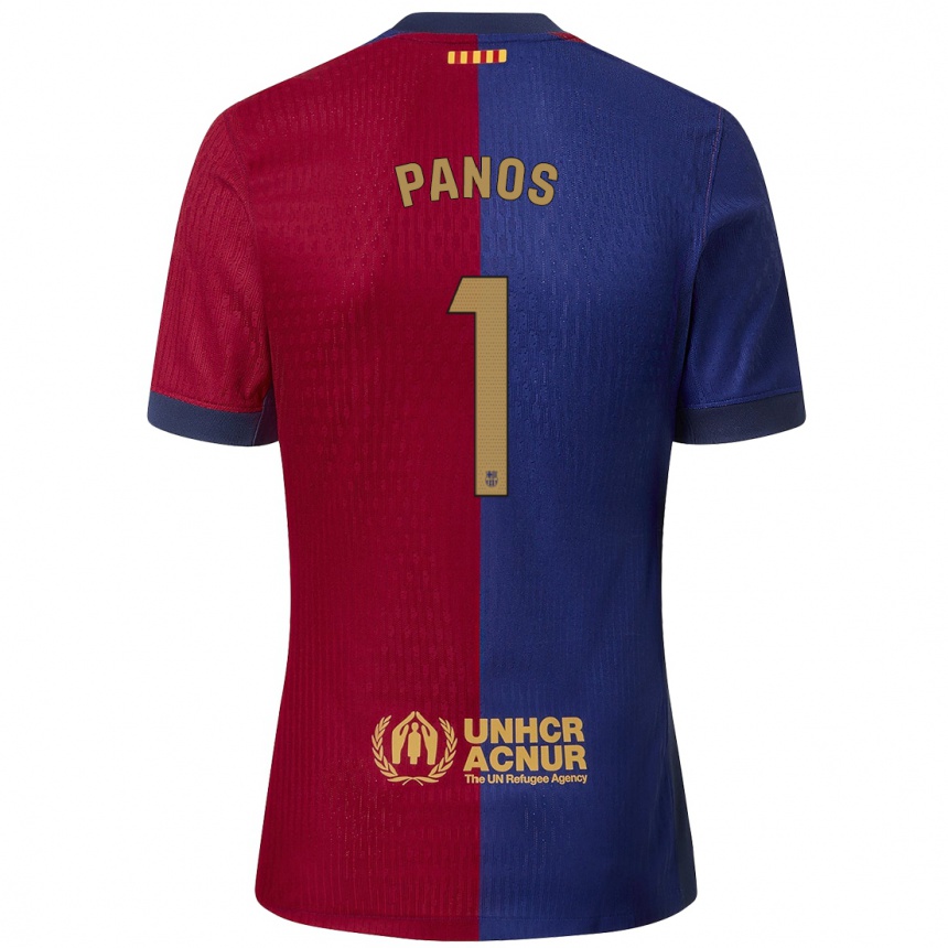 Niño Fútbol Camiseta Sandra Panos #1 Azul Rojo 1ª Equipación 2024/25