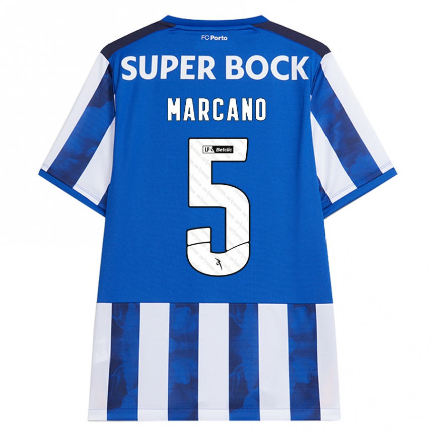 Niño Fútbol Camiseta Ivan Marcano #5 Azul Blanco 1ª Equipación 2024/25