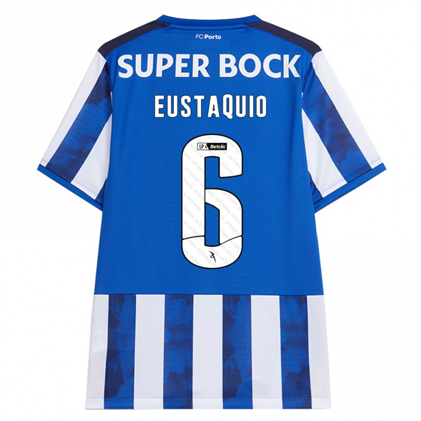 Niño Fútbol Camiseta Stephen Eustaquio #6 Azul Blanco 1ª Equipación 2024/25