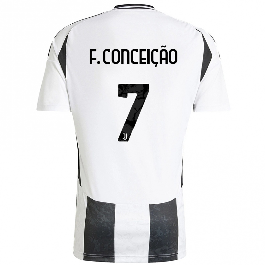 Niño Fútbol Camiseta Francisco Conceicao #7 Azul Blanco 1ª Equipación 2024/25