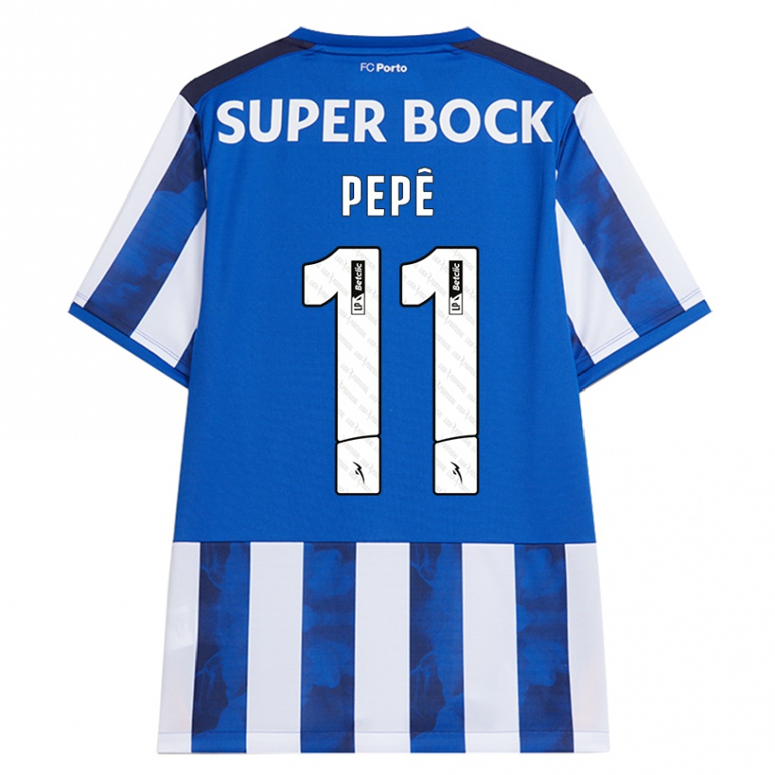 Niño Fútbol Camiseta Pepe #11 Azul Blanco 1ª Equipación 2024/25