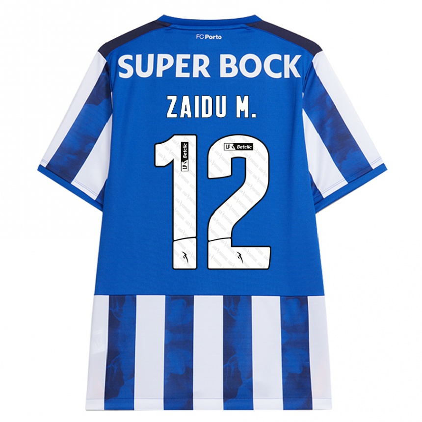 Niño Fútbol Camiseta Zaidu #12 Azul Blanco 1ª Equipación 2024/25